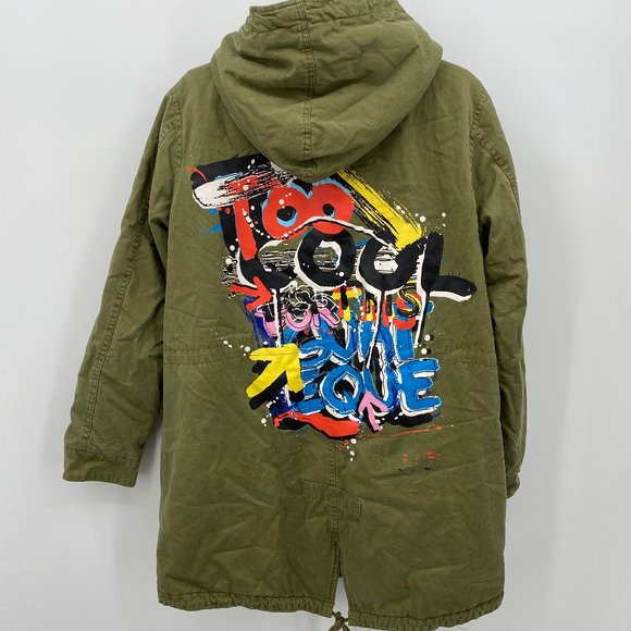 Zara Basic Hooded‎ Coat"Too Cool For This Guateque" - Picture 1 of 6
